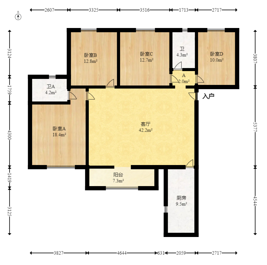 佳兆业云顶梅溪湖(佳兆业梅溪荟) 4室2厅2卫 179.0万 佳兆业云顶梅溪湖(佳兆业梅溪荟) 4室2厅2卫 179.0万户型图