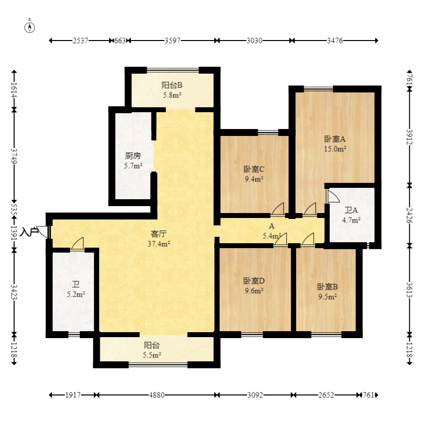 璞悦府  1室0厅0卫   148.00万室内图1