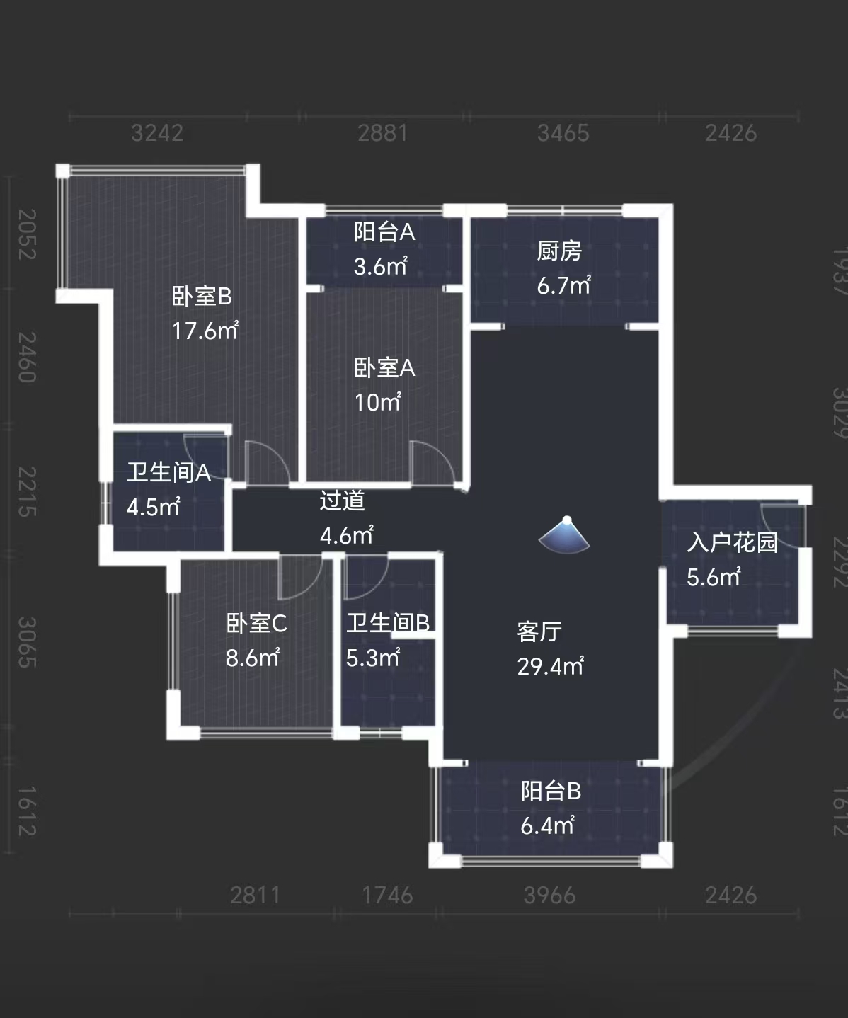 华晨神农湾 3室2厅2卫 95.0万 华晨神农湾 3室2厅2卫 95.0万室内图