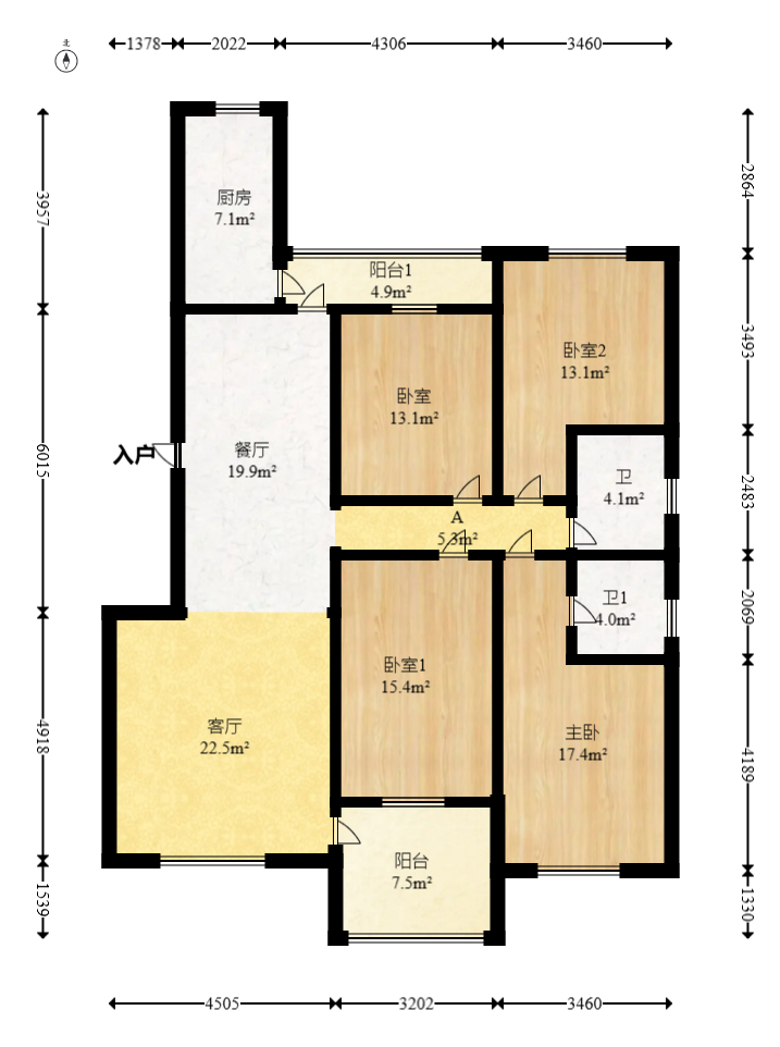 红树湾  3室2厅2卫    65.0万 红树湾  3室2厅2卫    65.0万户型图