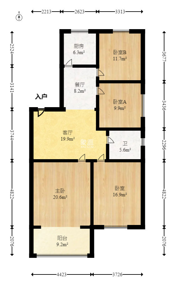 银园公寓（长沙县）  3室2厅1卫   50.80万