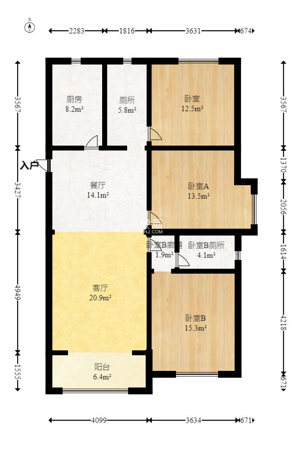 兰亭湾畔  3室2厅2卫   120.00万