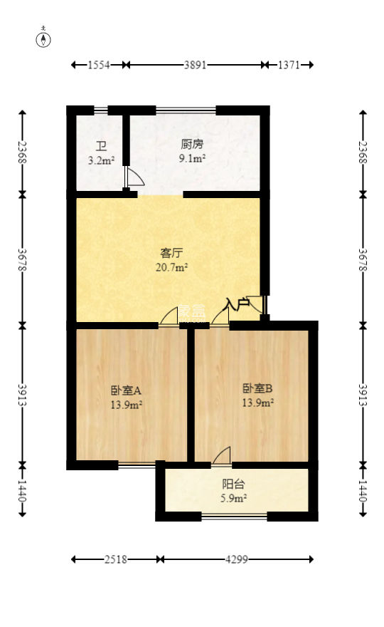 东风二村社区绸厂宿舍  2室1厅1卫   55.00万