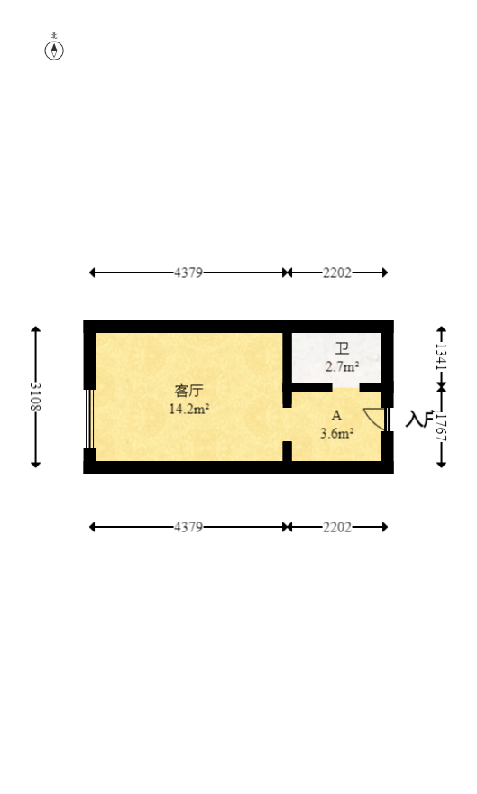 新城悦隽公园 1室0厅0卫 18.8万 新城悦隽公园 1室0厅0卫 18.8万户型图