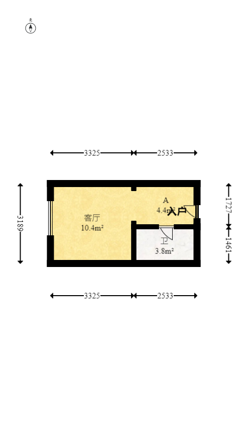 新城悦隽公园 1室1厅1卫 17.5万 新城悦隽公园 1室1厅1卫 17.5万户型图