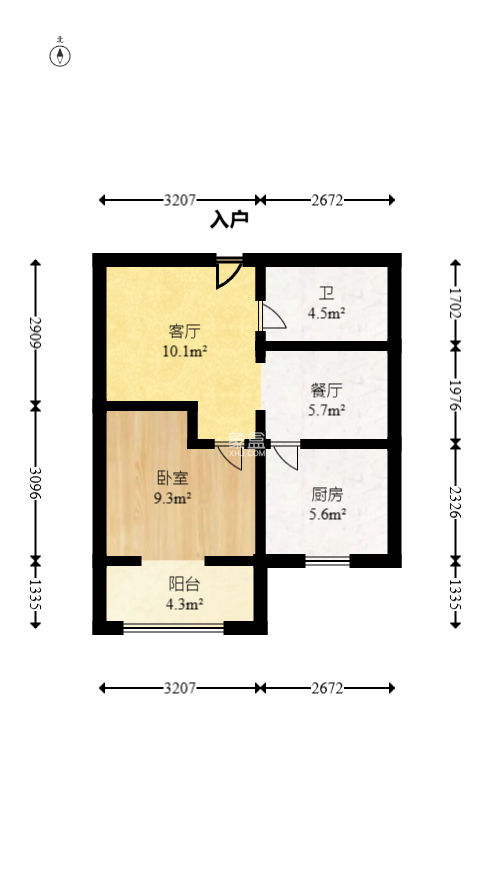 卢浮原著  1室1厅1卫   30.00万