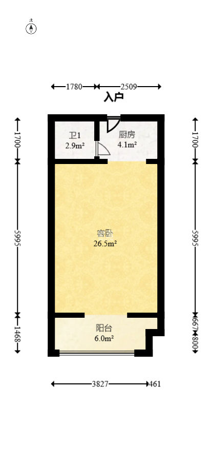 星城映象  1室1厅1卫    29.8万