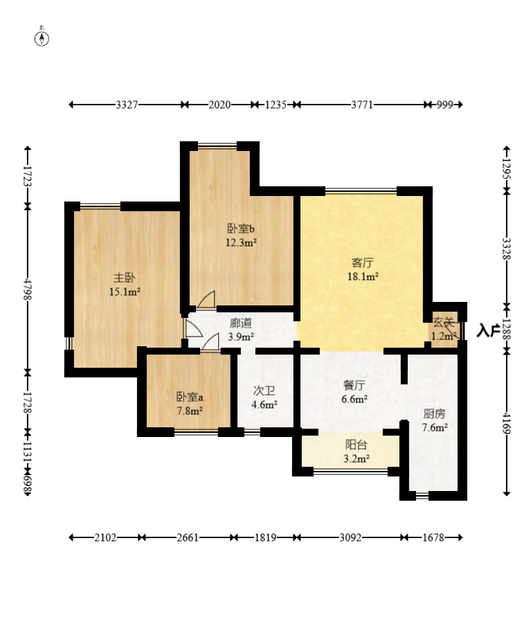 保利麓谷林语E区  3室2厅1卫    79.0万 保利麓谷林语E区  3室2厅1卫    79.0万户型图