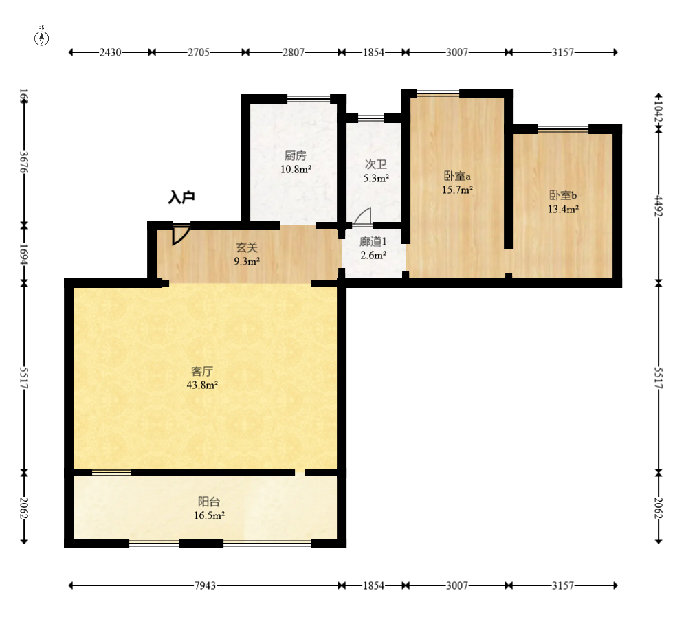 建发央著  4室2厅2卫   318.00万室内图1