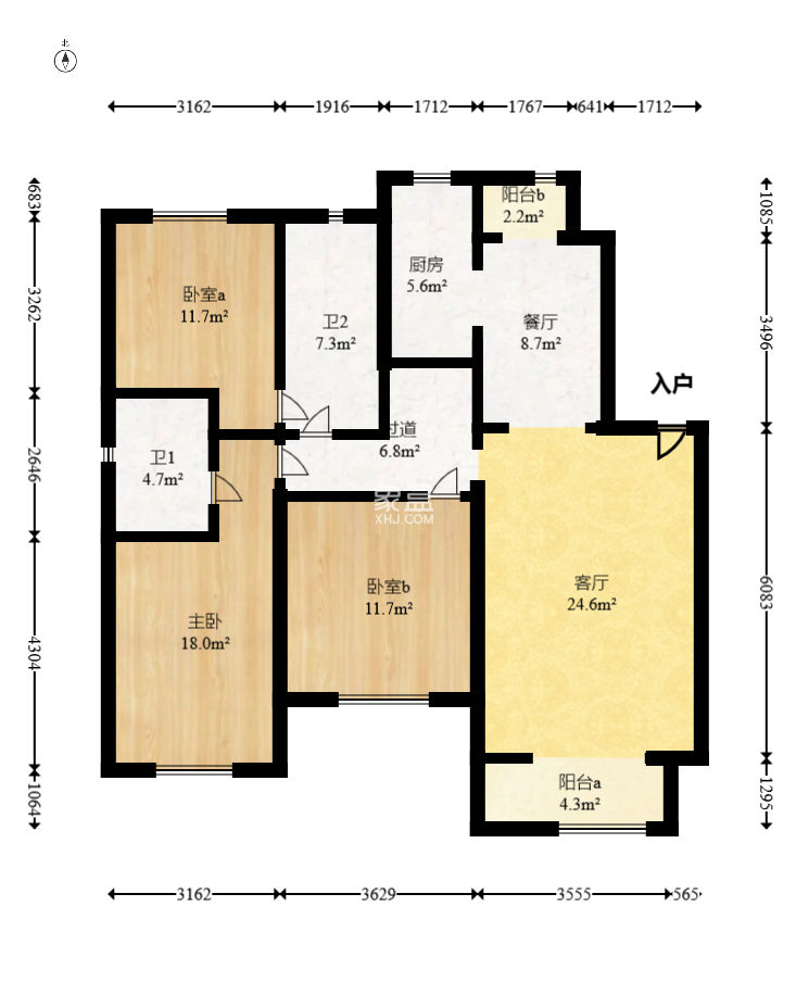 金地三千府（金地湖山樾、金地自在城）  3室2厅2卫    85.0万