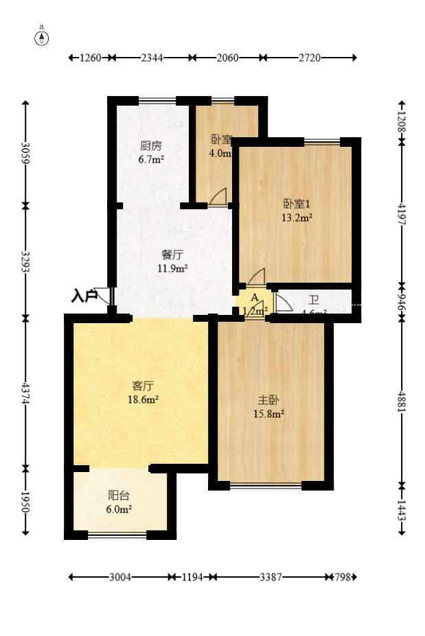 郡原居里 2室2厅1卫 55.0万 郡原居里 2室2厅1卫 55.0万户型图