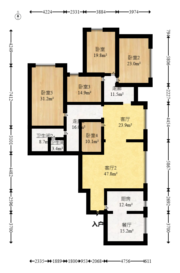 东岸城邦  1室0厅0卫   38.80万室内图1