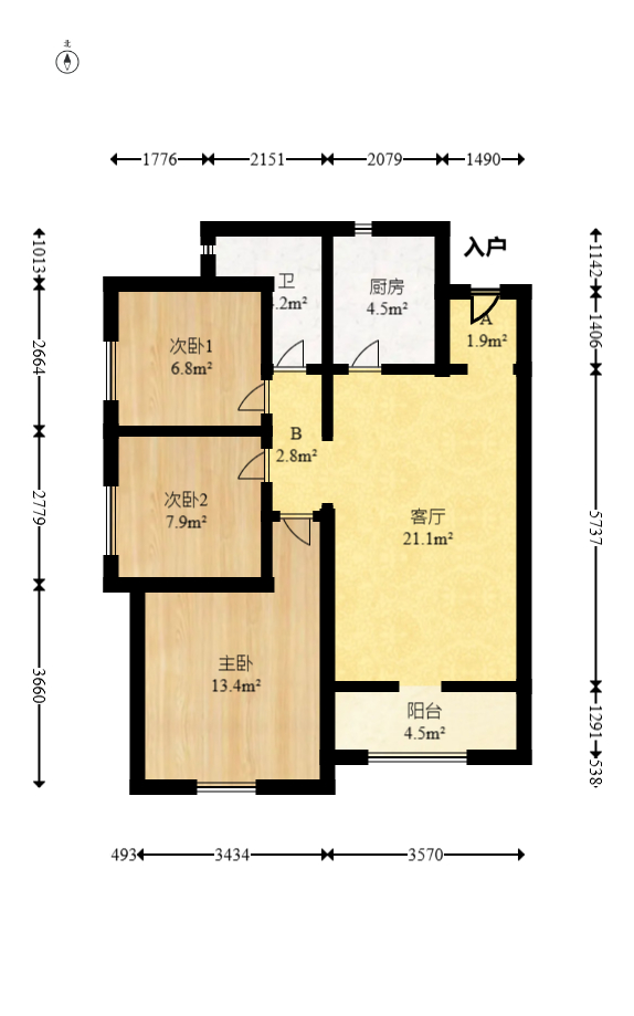 星湖湾二期高层  3室2厅1卫    72.0万 星湖湾二期高层  3室2厅1卫    72.0万户型图
