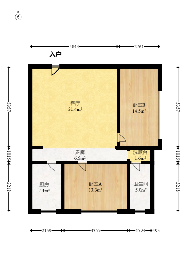 中建芙蓉嘉苑  2室1厅1卫   70.00万室内图1
