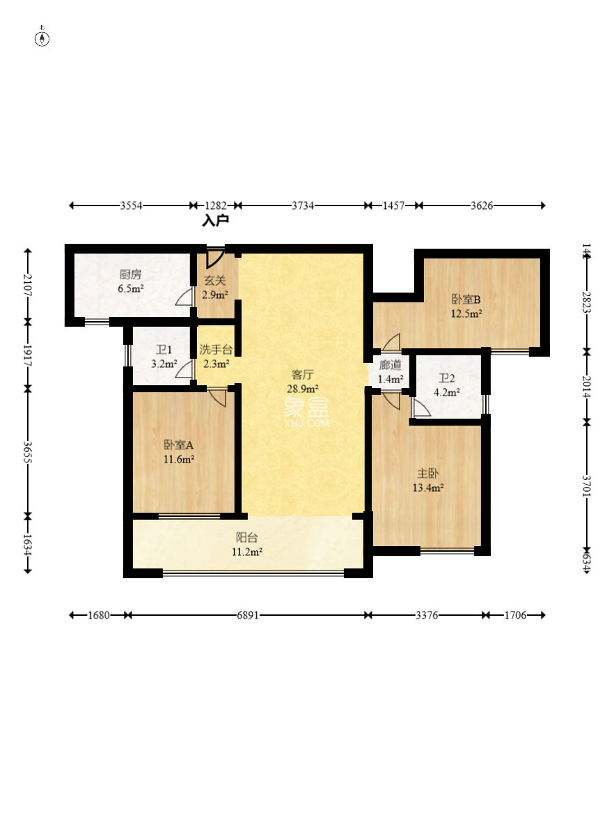 汉唐翰林府  3室2厅2卫    79.8万