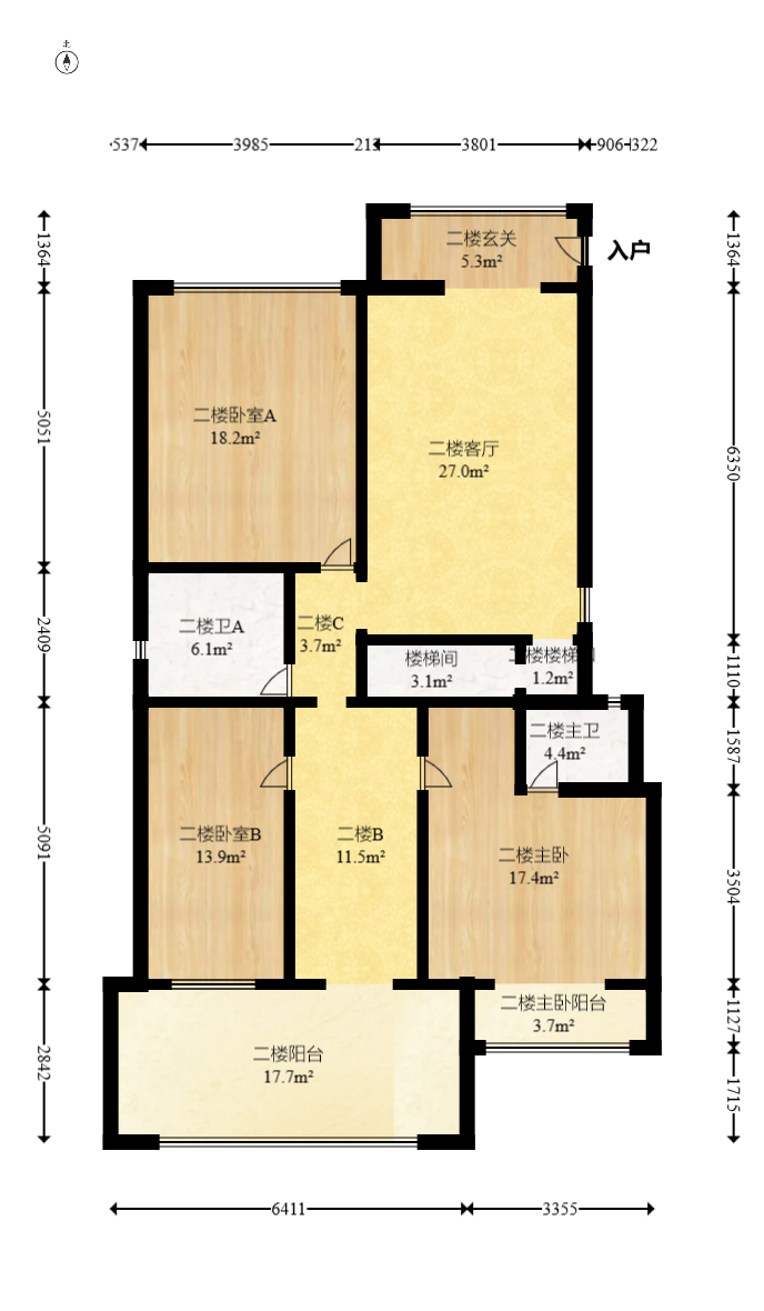 世茂铂翠湾二期  4室2厅1卫   379.00万室内图1