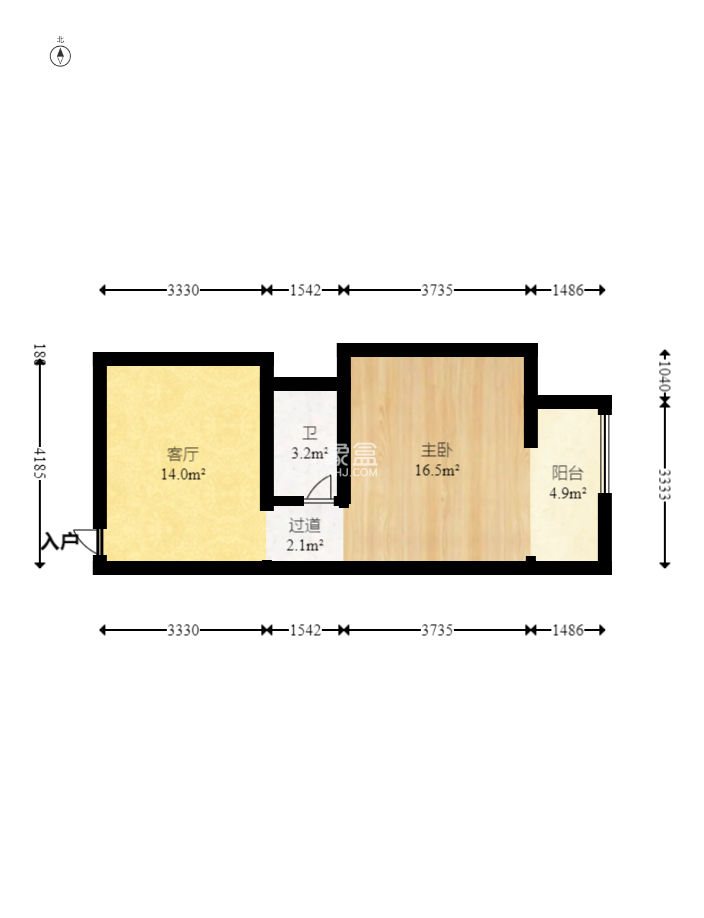 上城金都  1室1廳1衛(wèi)   47.00萬