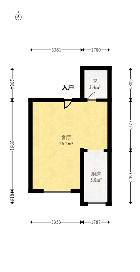 地华梅溪湖畔  1室1厅1卫   36.80万室内图1