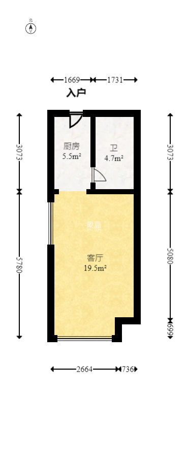 华润琨瑜府  1室1厅1卫   50.00万