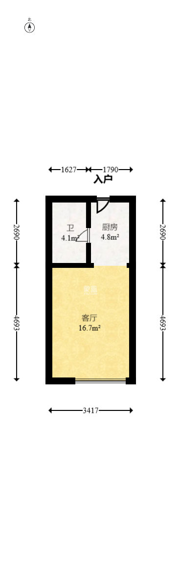奥园城市天骄一期  1室1厅1卫   35.00万