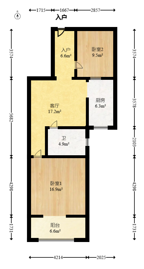 芙蓉蓉苑 2室1厅1卫 68.0万 芙蓉蓉苑 2室1厅1卫 68.0万户型图