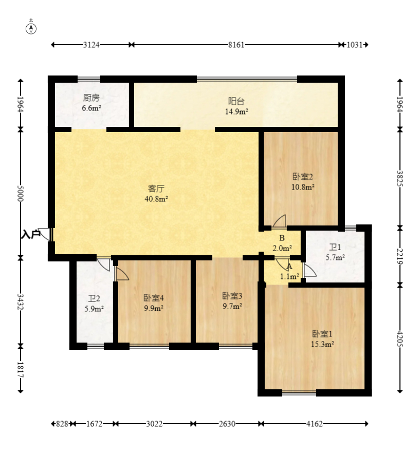 阳光城尚东湾悦江府  4室2厅2卫    138.0万 阳光城尚东湾悦江府  4室2厅2卫    138.0万户型图