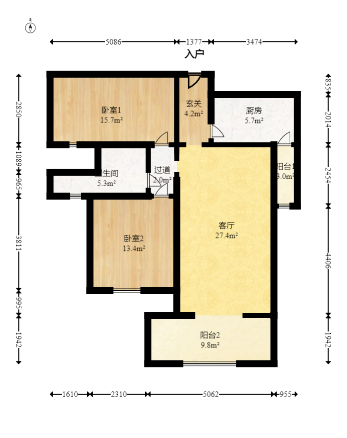 明发国际城 3室2厅1卫 84.8万 明发国际城 3室2厅1卫 84.8万户型图