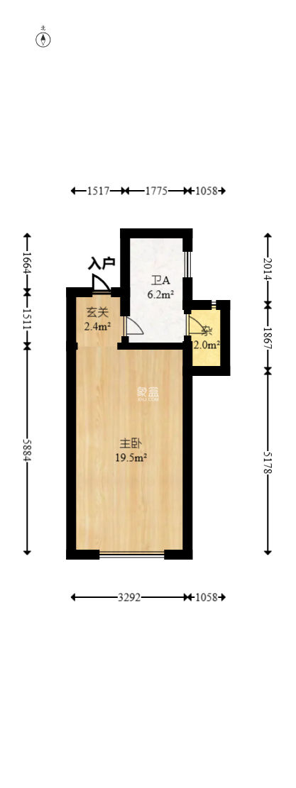 世茂铂翠湾四期（世茂悦享）  1室1厅1卫   30.00万