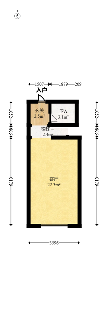 麓江春  2室2厅2卫   64.00万室内图1