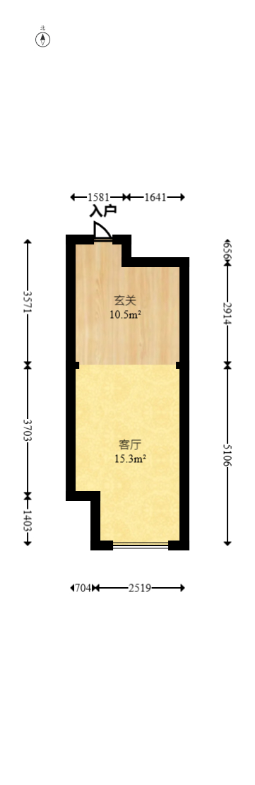 保利天禧EF区  1室1厅1卫   36.80万室内图1