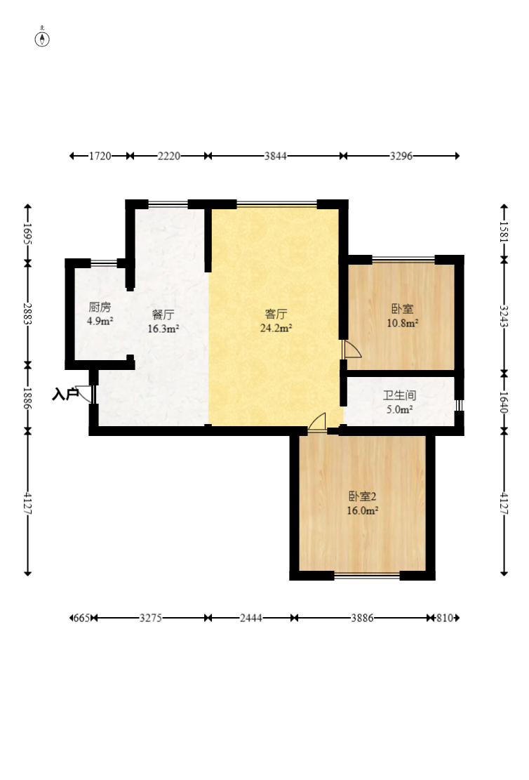 东岸梅园小区  2室1厅1卫   49.80万室内图1