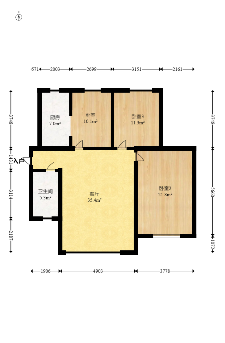中交中央公园D2区  3室2厅2卫   110.00万室内图1