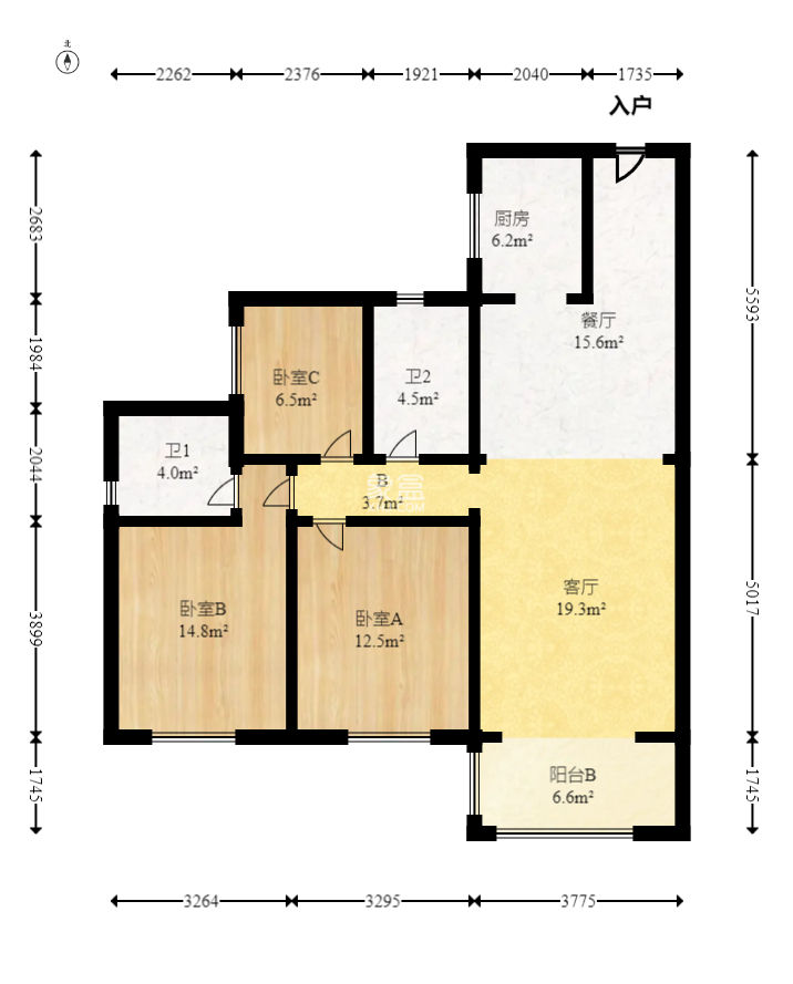 保利茉莉公館  3室2廳2衛(wèi)   178.00萬