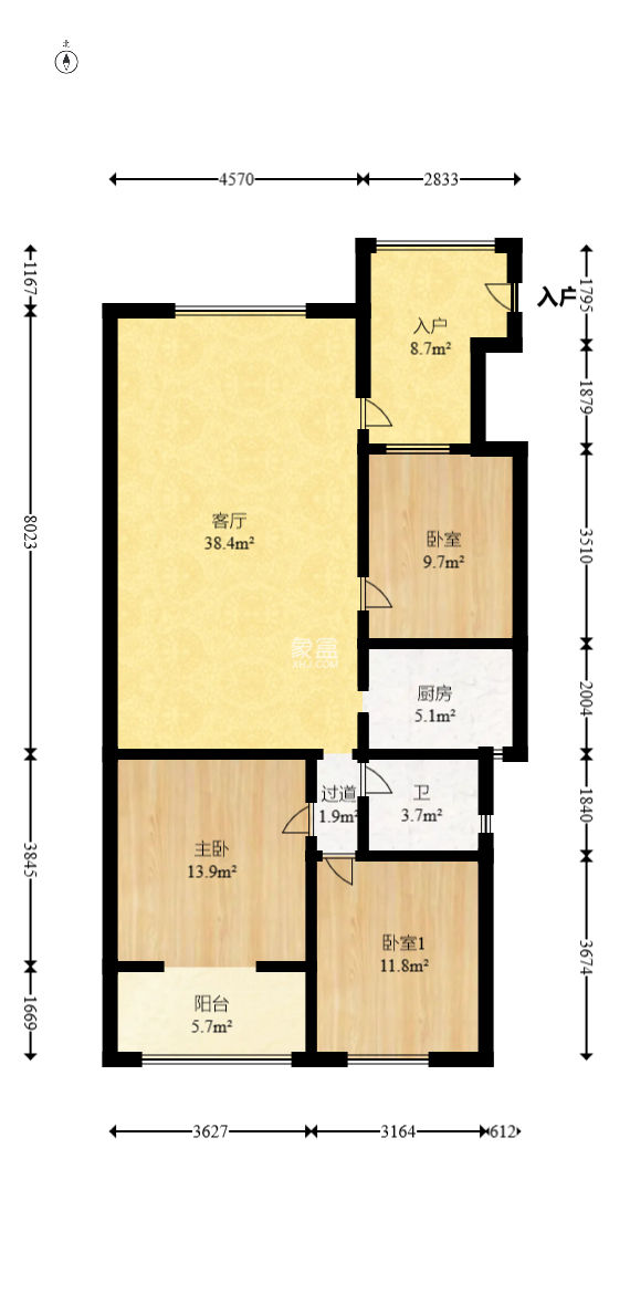 五一大道202（中环壹世界）  3室2厅1卫   141.00万