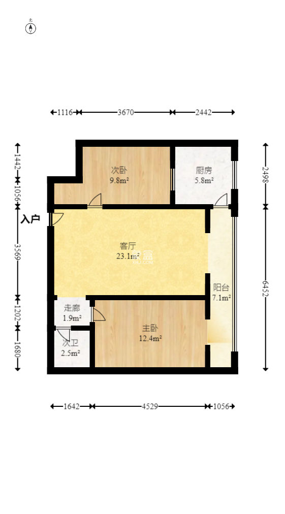 湖畔人家  2室2厅1卫    109.0万 湖畔人家  2室2厅1卫    109.0万户型图