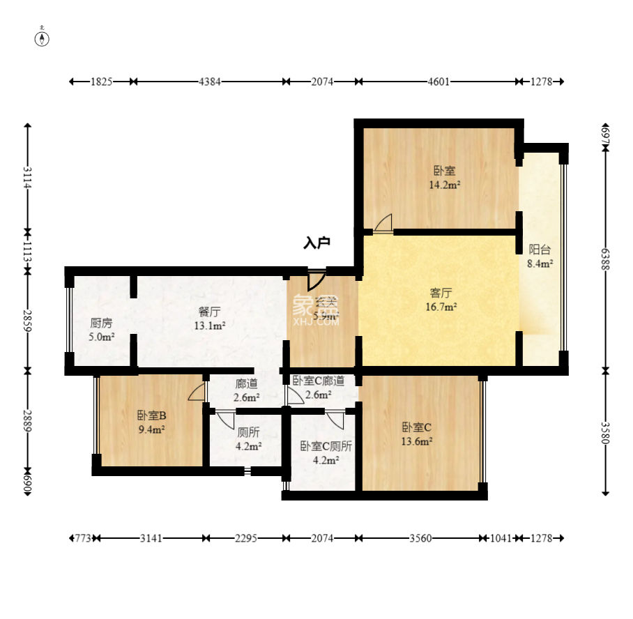 建发电建江山悦  4室2厅2卫   148.00万