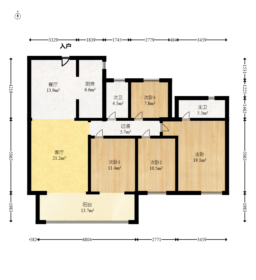 嘉宇北部湾BC区 4室2厅2卫 53.8万 嘉宇北部湾BC区 4室2厅2卫 53.8万户型图