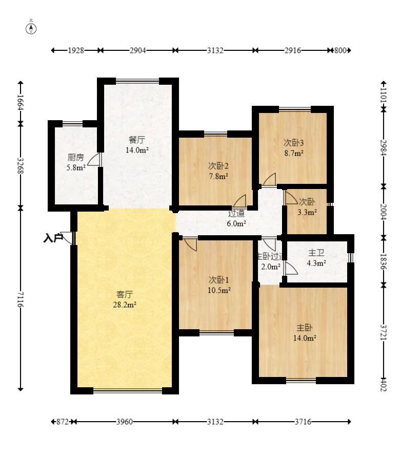 保利堂悦 4室2厅2卫 125.0万 保利堂悦 4室2厅2卫 125.0万户型图