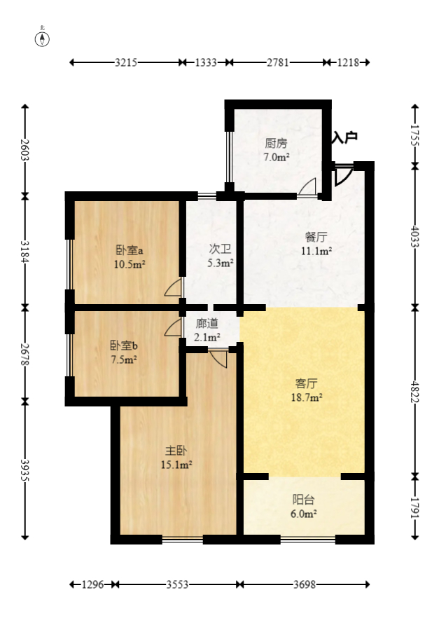 麓谷星辰  3室2厅2卫    88.0万 麓谷星辰  3室2厅2卫    88.0万户型图