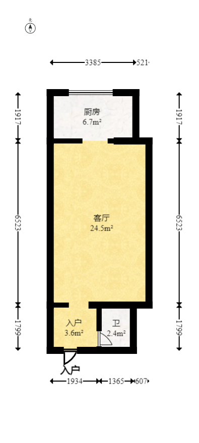 山水湾  1室1厅1卫   32.80万室内图1
