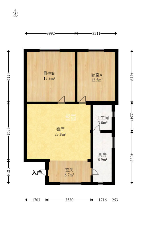 仰天湖省送变电宿舍  2室2厅1卫   50.00万