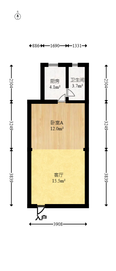 东一国际  1室1厅1卫    36.8万 东一国际  1室1厅1卫    36.8万户型图