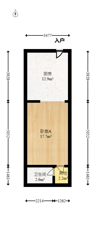 朝阳一、二村  2室1厅1卫   30.80万室内图1