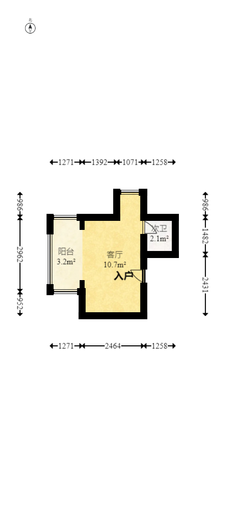 阳光假日公寓 1室0厅1卫 29.8万 阳光假日公寓 1室0厅1卫 29.8万户型图