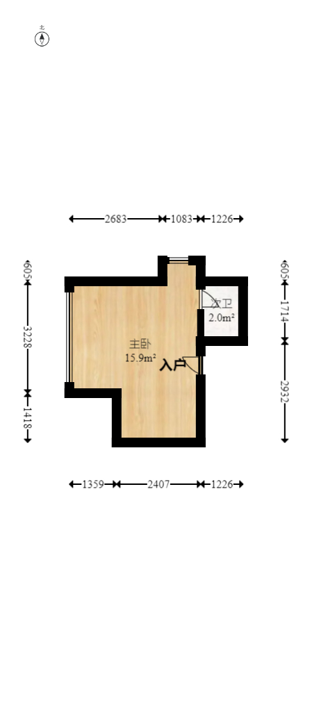 阳光假日公寓 1室0厅1卫 35.0万 阳光假日公寓 1室0厅1卫 35.0万户型图