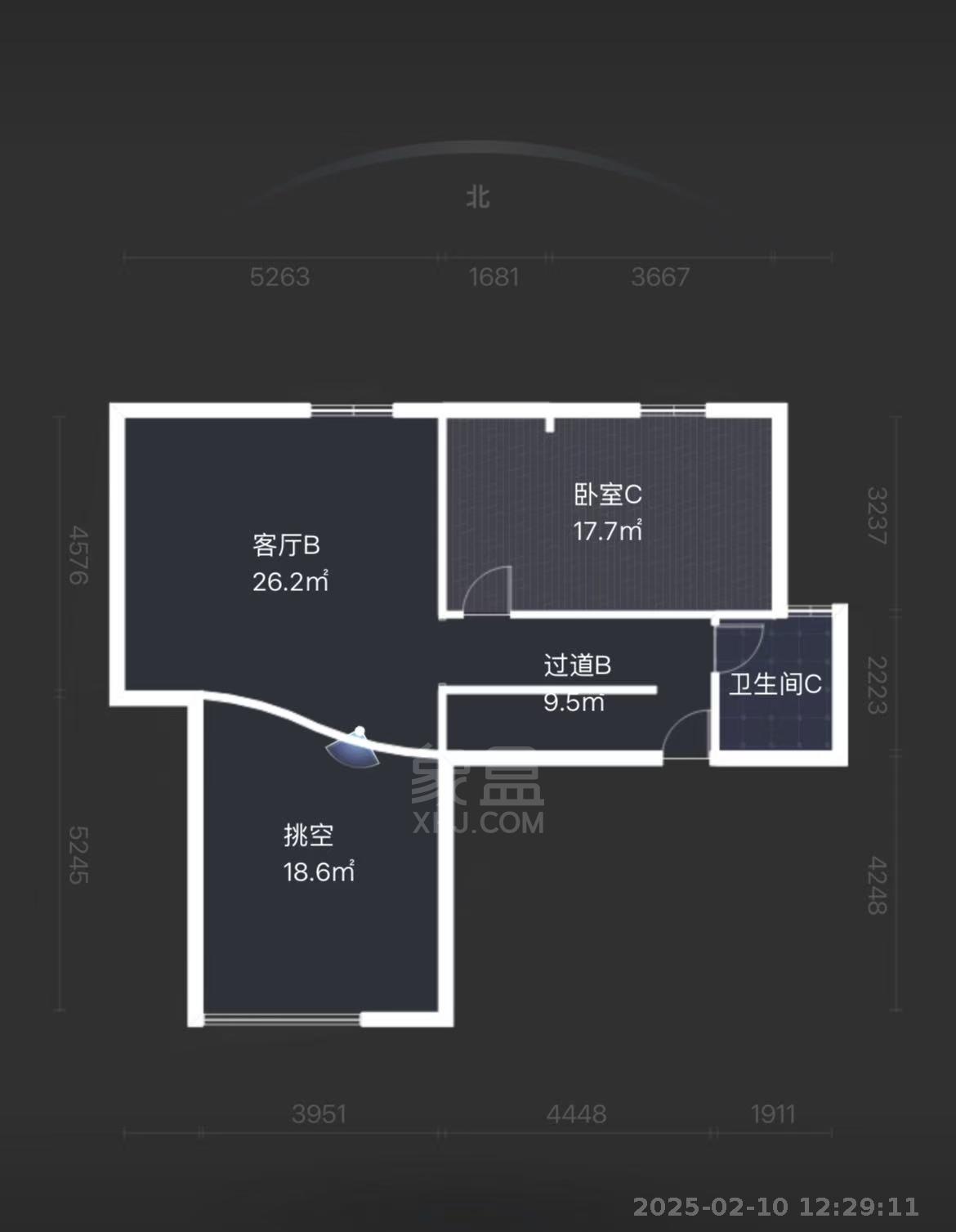珠江丽园 4室2厅2卫 1800.0元/月 珠江丽园 4室2厅2卫 1800.0元/月户型图
