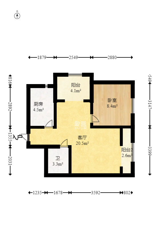 荣泰广场  1室1厅1卫   52.00万