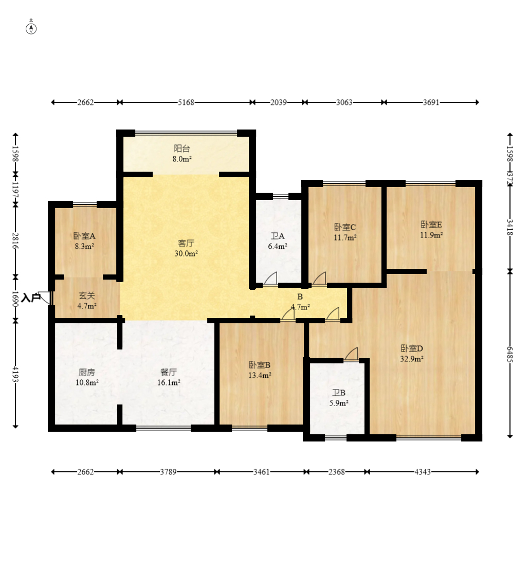金色溪泉湾  4室2厅2卫    210.0万 金色溪泉湾  4室2厅2卫    210.0万户型图