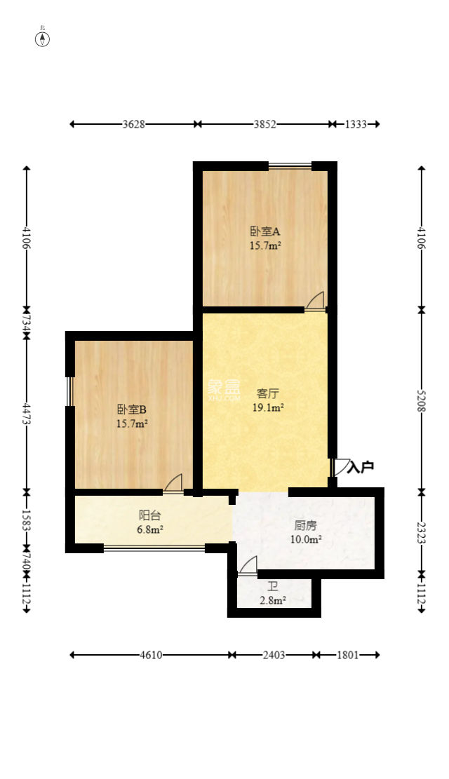 隆華金屬宿舍  2室2廳1衛(wèi)   52.00萬(wàn)
