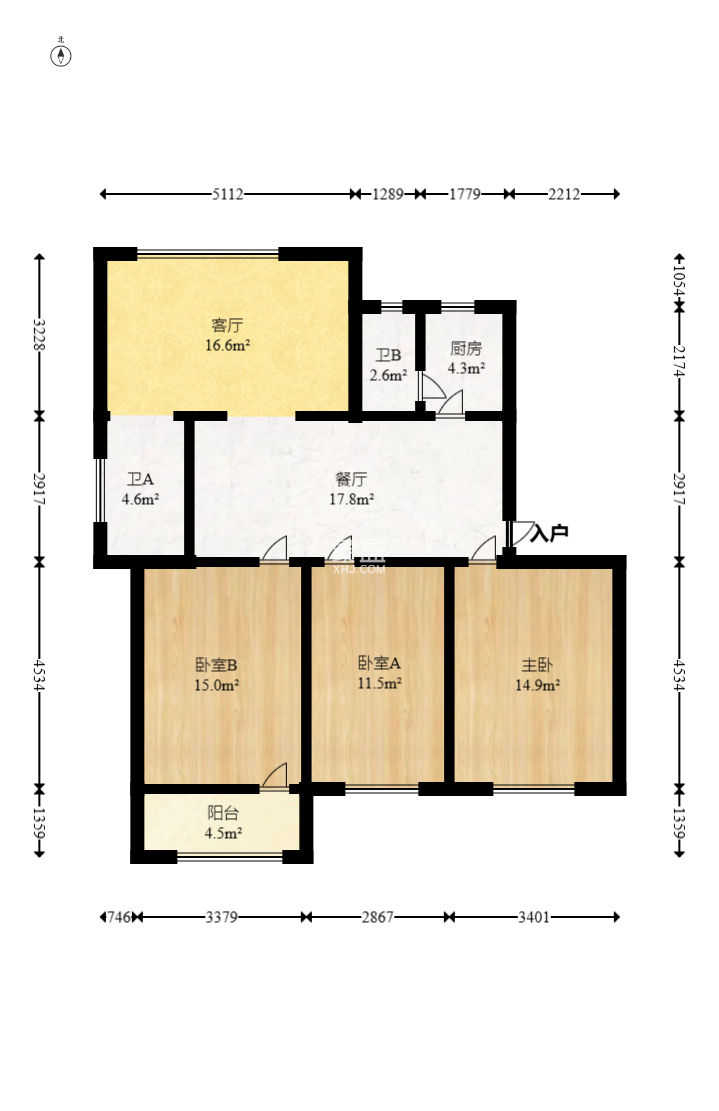 省中醫(yī)藥研究院宿舍（國華制藥廠北院）  3室2廳2衛(wèi)   79.00萬